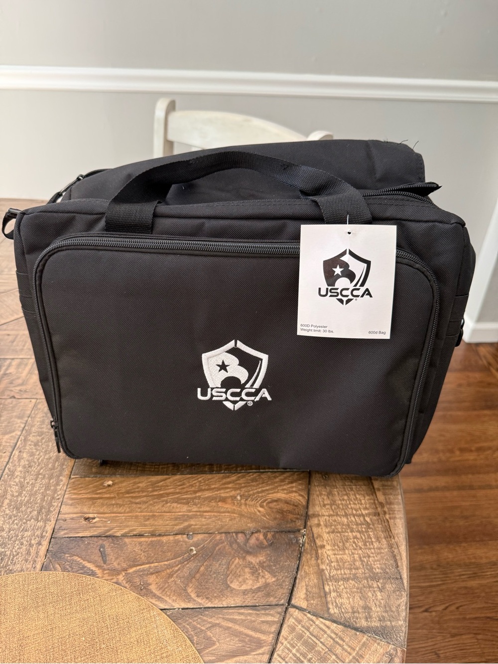 Black Duffel Bag with Multiple Compartments